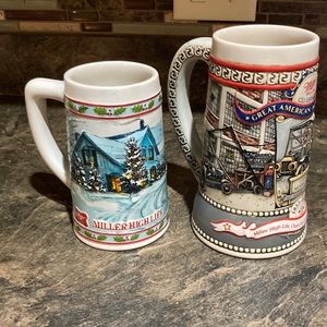 Set of two collectible beer steins two for one money